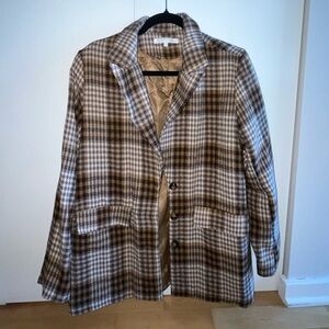 Brown and nude plaid blazer!